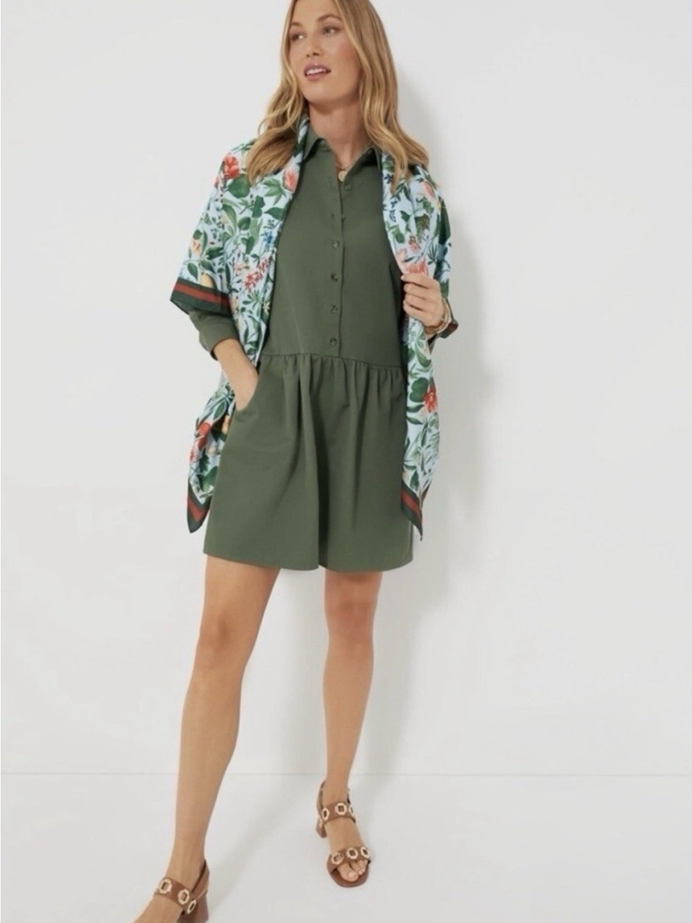 Tuckernuck Stretch Twill Hayes Shirt Dress Small
